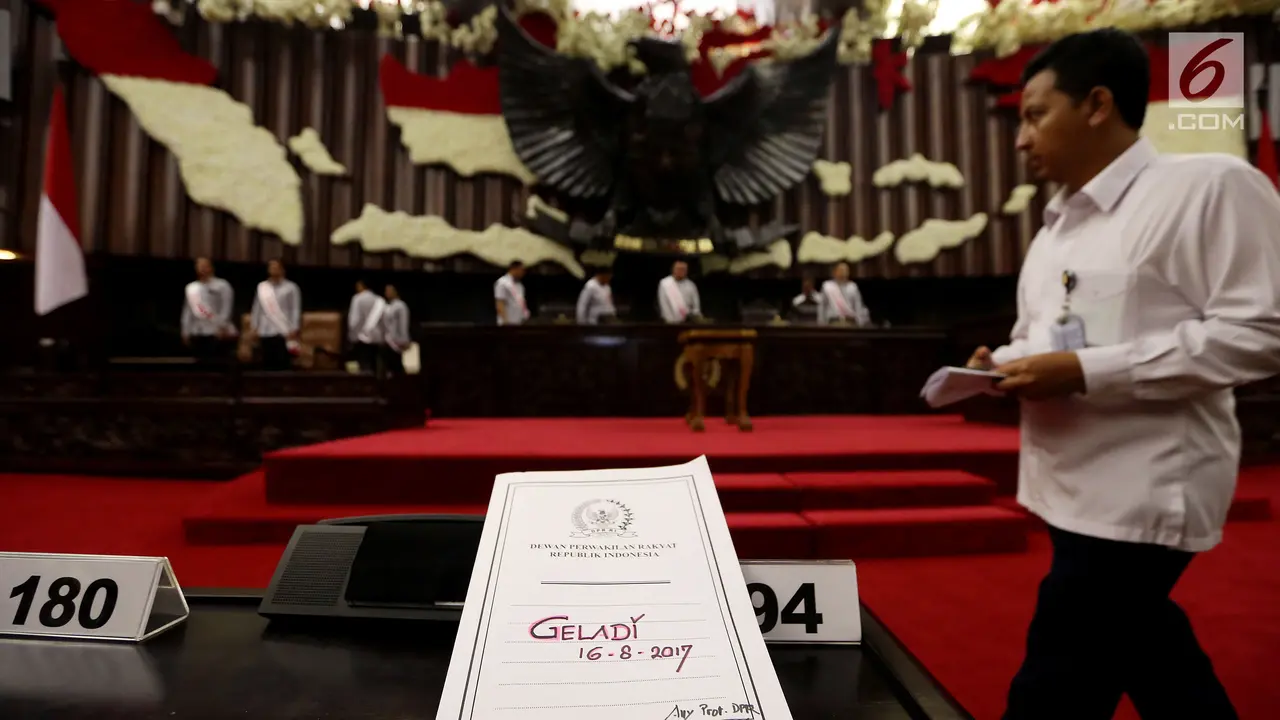 Jelang Pidato Presiden, Gedung MPR DPR Dipercantik