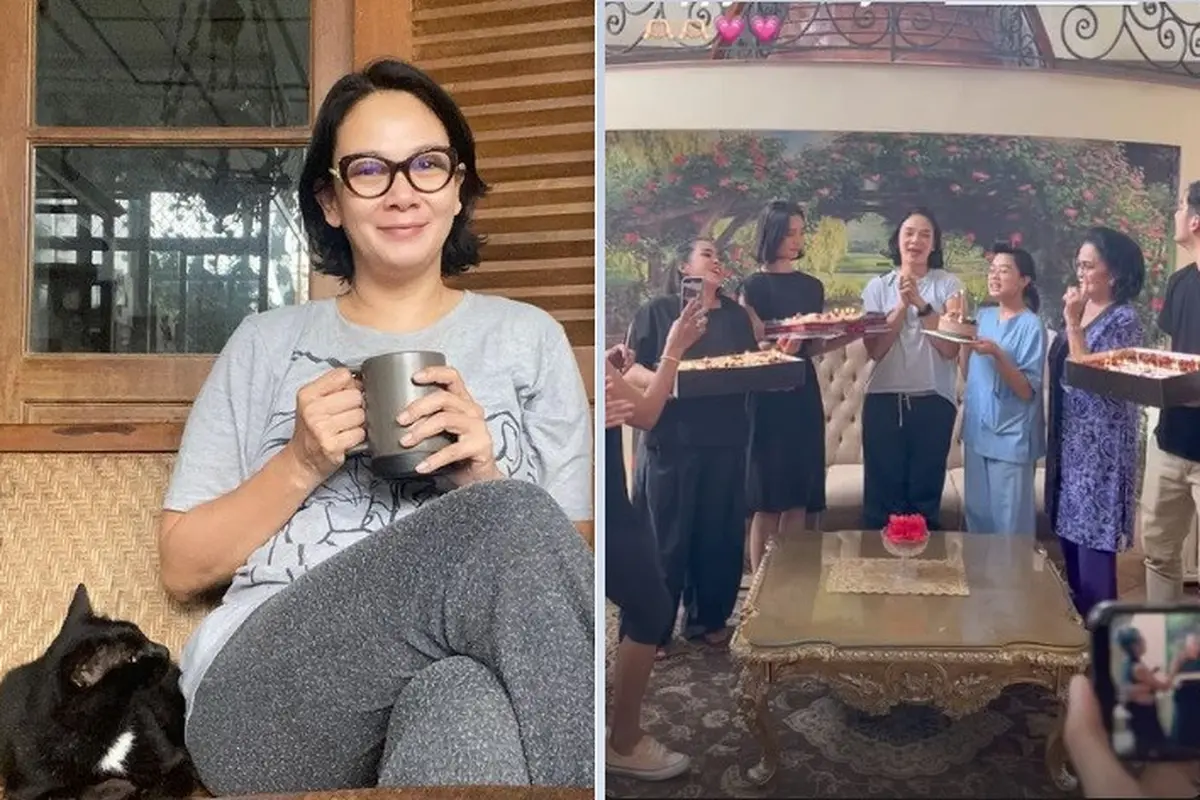 Dian Nitami merayakan ulang tahun ke-51 di lokasi syuting sinetron Buku Harian Seorang Istri (Foto: Instagram @bu_deedee)