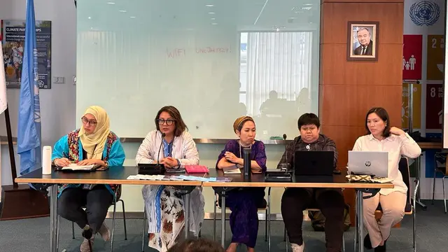 Media briefing oleh UN Women Indonesia jelang International Women's Day atau Hari Perempuan Internasional, Jakarta, Jumat (1/3/2024). (Liputan6/Benedikta Miranti)