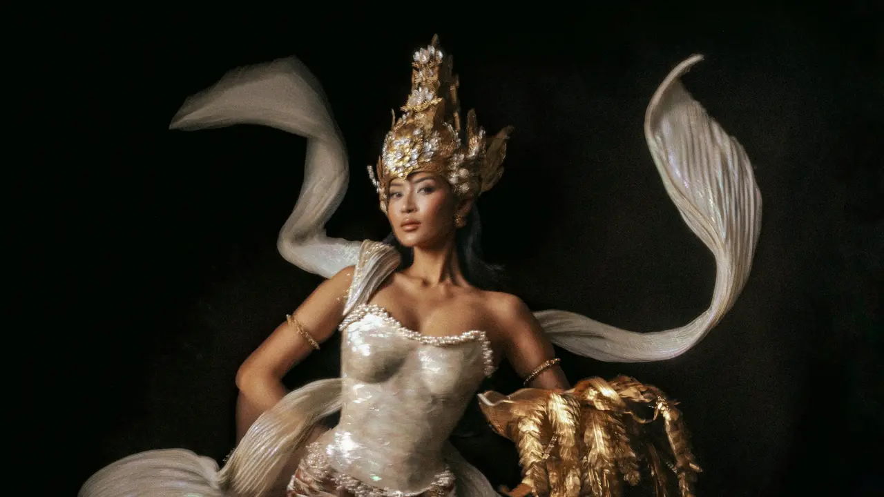Gaya Magis Agnes Rahajeng Berbalut National Costum Dewi Sri di Miss Supranational 2026