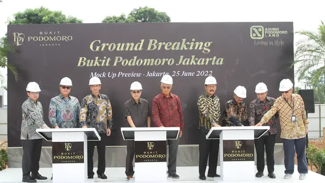 PT Agung Podomoro Land Tbk (APLN) memulai ground breaking Bukit Podomoro Jakarta akhir Juni lalu