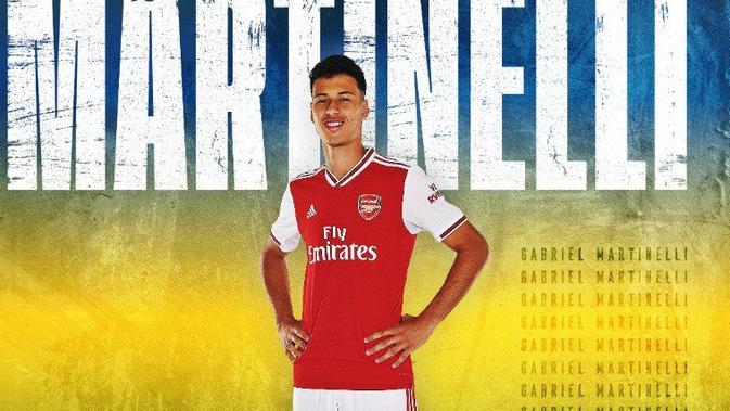 Pemain Arsenal asal Brasil, Gabriel Martinelli. (Twiter/Arsenal)