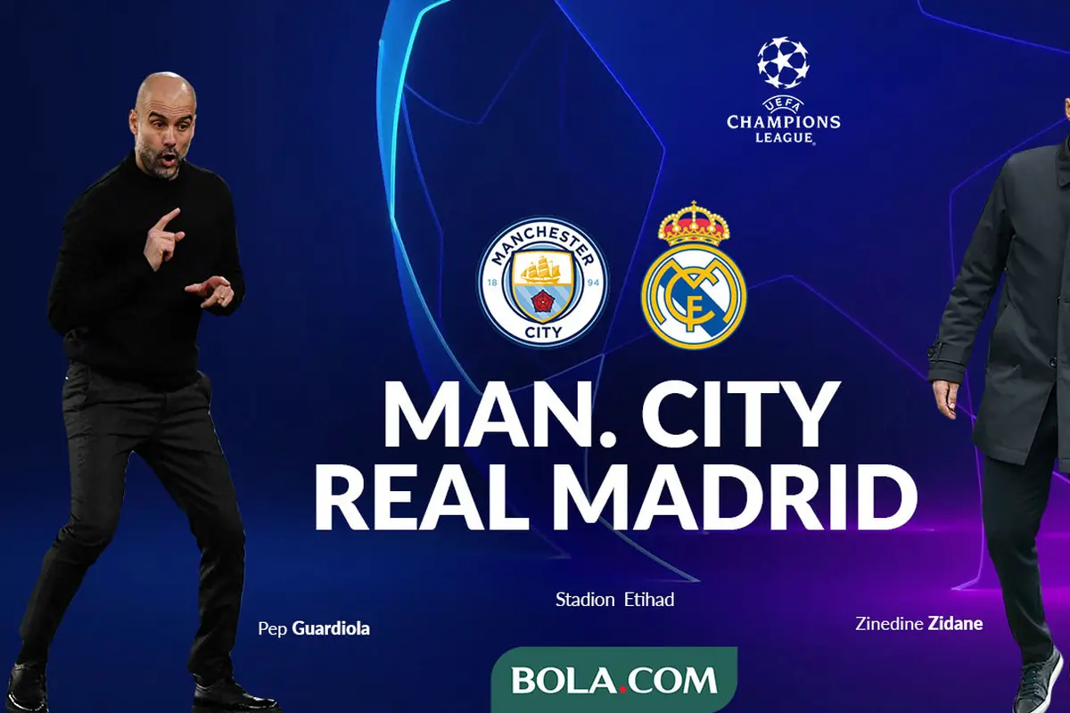 Liga Champions - Manchester City Vs Real Madrid - Head to Head