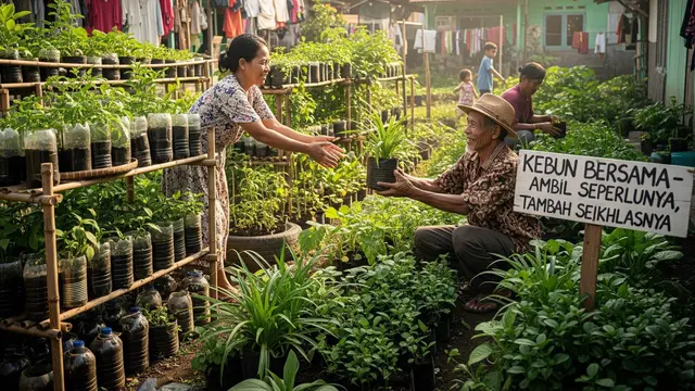 inspirasi kebun produktif warga RT tanpa modal besar