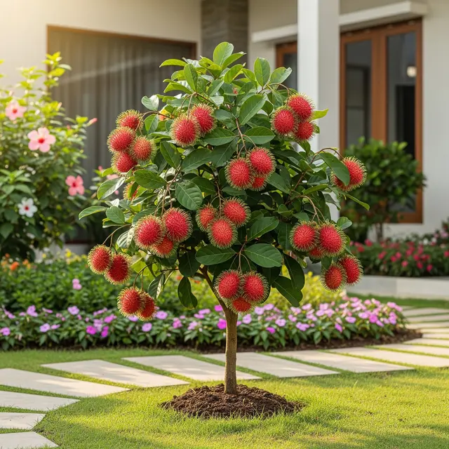 Jenis Pohon Rambutan Mini yang Cocok untuk Halaman Rumah (Image by Gemini AI)