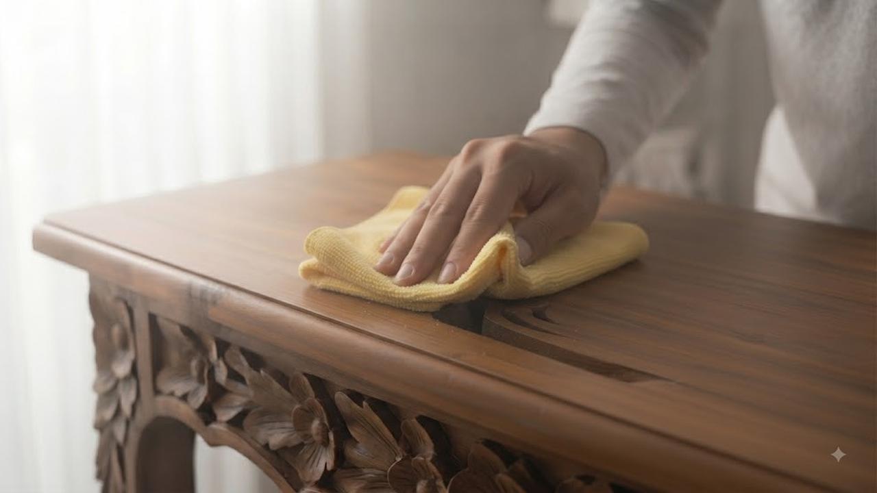 Cara Menghilangkan Debu dari Furnitur Berukir Langkah Ke Tujuh dengan Tetap Melakukan Perawatan Ruti