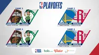 NBA Playoff 2018 Game 3 dan Game 4, Cleveland Cavaliers Vs Boston Celtics, Golden State Warriors Vs Houston Rockets (Bola.com/Adreanus Titus)