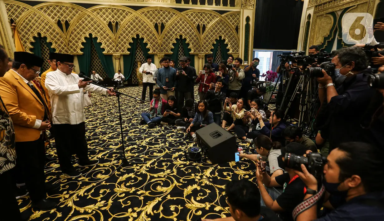 Oesman menyebut Ganjar Pranowo mewakili unsur mayoritas di masyarakat Indonesia. Misalnya saja, kata dia, Ganjar Pranowo berasal dari suku Jawa. (Liputan6.com/Johan Tallo)