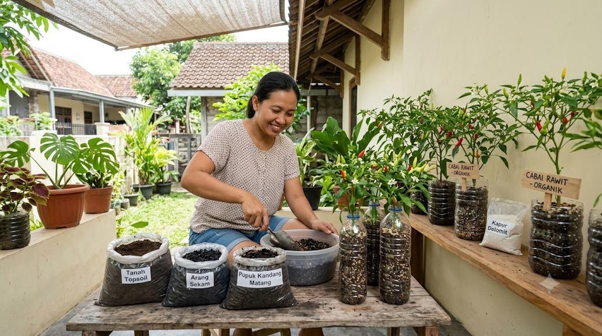 Tips Tanaman Cabai di Botol Bekas Cepat Berbunga dan Berbuah