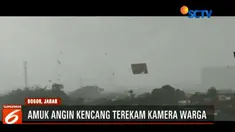 Saat hujan reda, warga berhamburan bergotong royong membersihkan jalan dan rumah yang tertimpa pohon.