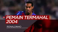 Berita motion graif 5 pemain paling berharga di dunia tahun 2004, Ronaldinho kalahkan David Beckham.
