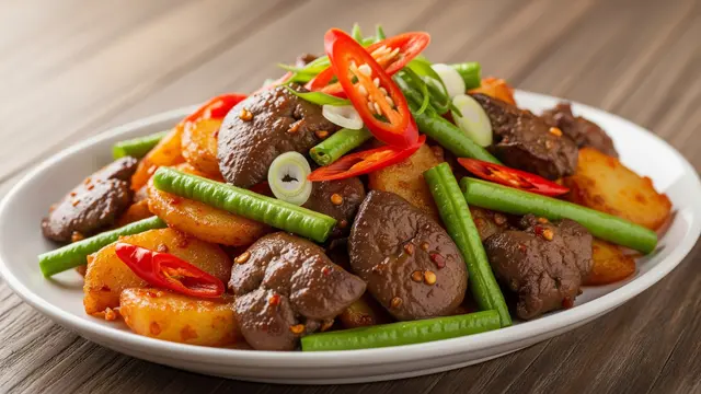 Sambal Goreng Kentang Ati dengan Kacang Panjang