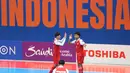 Pemain Timnas Futsal Indonesia, Rio Pangestu Putra (kanan) merayakan gol yang dicetaknya saat melawan Kirgistan pada laga kedua Grup A Piala Asia Futsal 2026, Kamis (29/1/2026) malam WIB. (Bola.com/M Iqbal Ichsan)