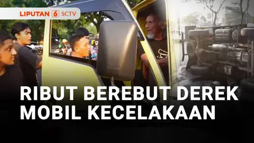 VIDEO: Petugas Derek Terlibat Cekcok Diduga Berebut Pelanggan