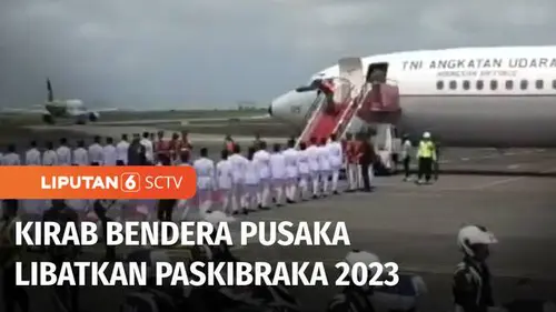 VIDEO: Kirab Duplikat Bendera dan Teks Proklamasi Jakarta-IKN Libatkan Purna Paskibraka 2023