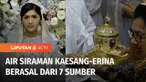 Jelang pernikahan Kaesang dan Erina. Keluarga besar Erina menggelar doa air siraman di rumah keluarga Gudono di Sleman, Daerah Istimewa Yogyakarta, pada Kamis (08/12) petang. Setelah didoakan, air yang berasal dari tujuh sumber tersebut,  dibawa ke r...