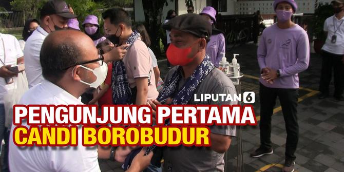 VIDEO: Tahun Baru 2022, Pengunjung Pertama Candi Borobudur Dapat Hadiah