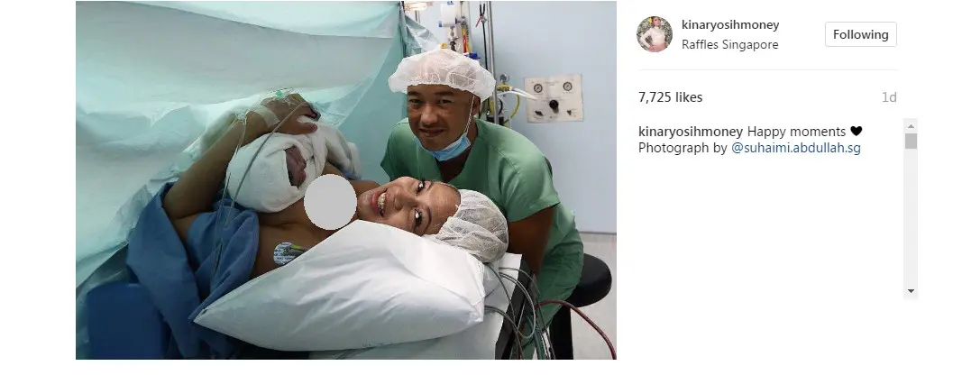 Kinaryosih lahirkan bayi perempuan (Foto: Instagram)