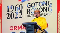 Plt Gubernur Sulawesi Selatan Andi Sudirman Sulaiman saat HUT Ormas MKGR. (Foto: Istimewa).