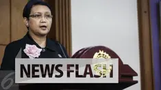 Menteri Luar Negeri Retno Lestari Priansari Marsudi menyambut 4 warga negara Indonesia eks sandera Abu Sayyaf. Dia didampingi Panglima TNI Jenderal TNI Gatot Nurmantyo.