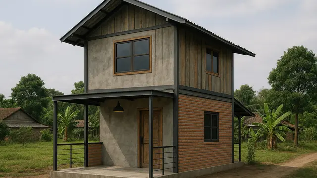 Rumah Budget Rp150 Juta 2 Lantai di Desa (Foto: ChatGPT)