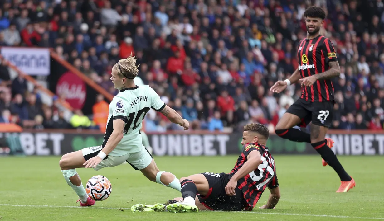 Bournemouth bermain imbang kontra Chelsea. (Steven Paston/PA via AP)