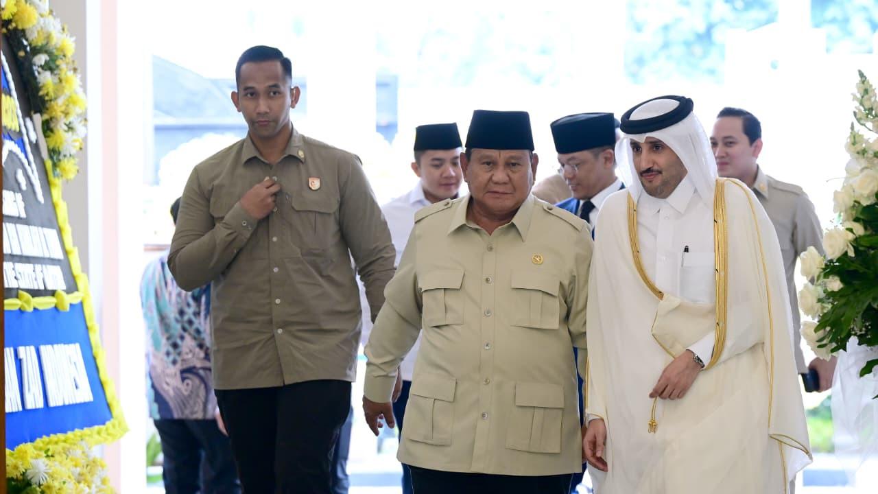 Prabowo Sampaikan Belasungkawa Atas Wafatnya Sheikh Hamad bin Khalifa Al Thani