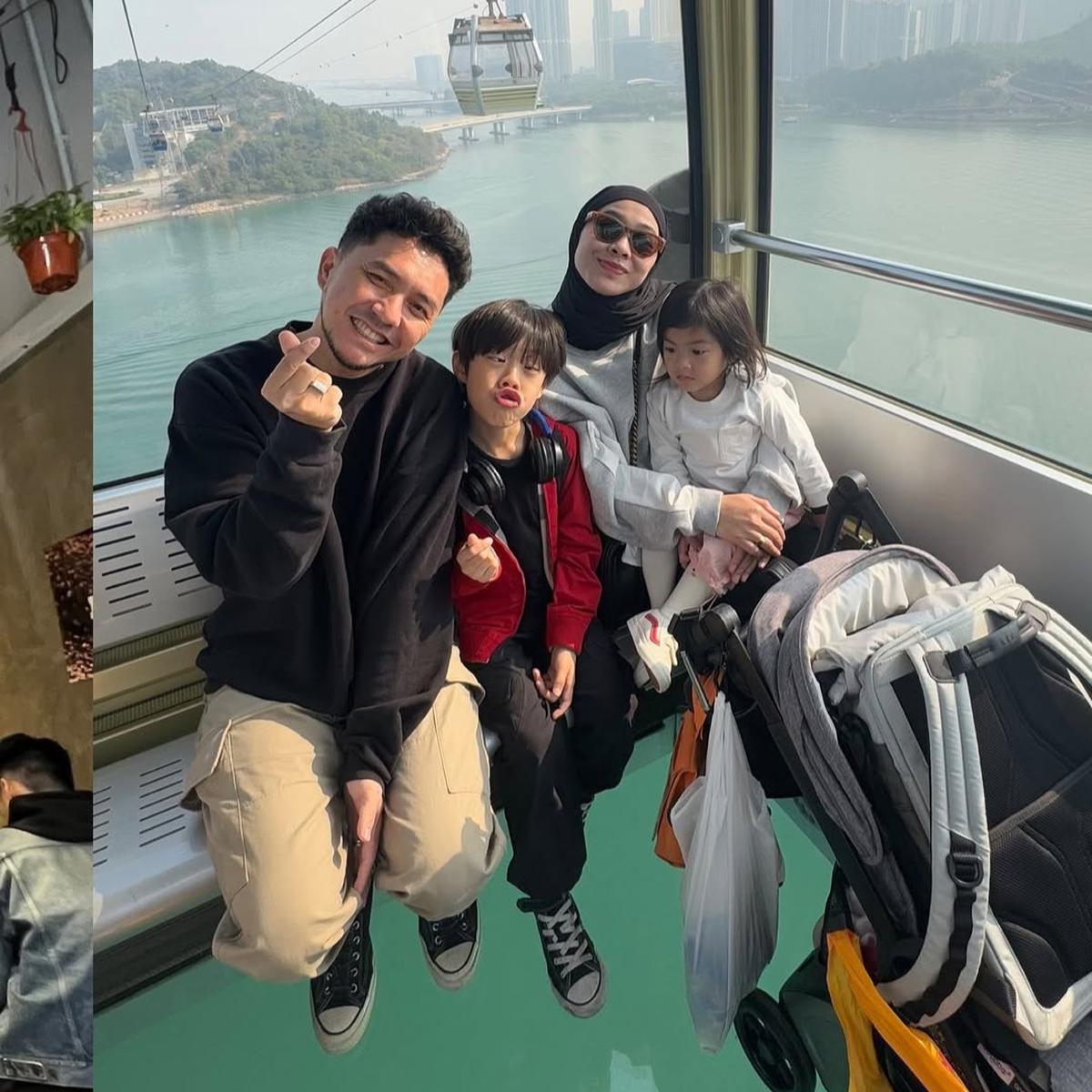 Momen Ananda Omesh dan Dian Ayu Lestari Ajak Anak Liburan ke Hongkong