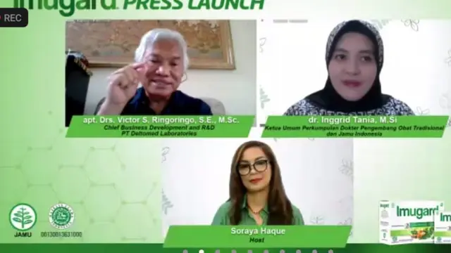 Tangkapan layar suasana gelar wicara virtual yang dipandu Soraya Haque.