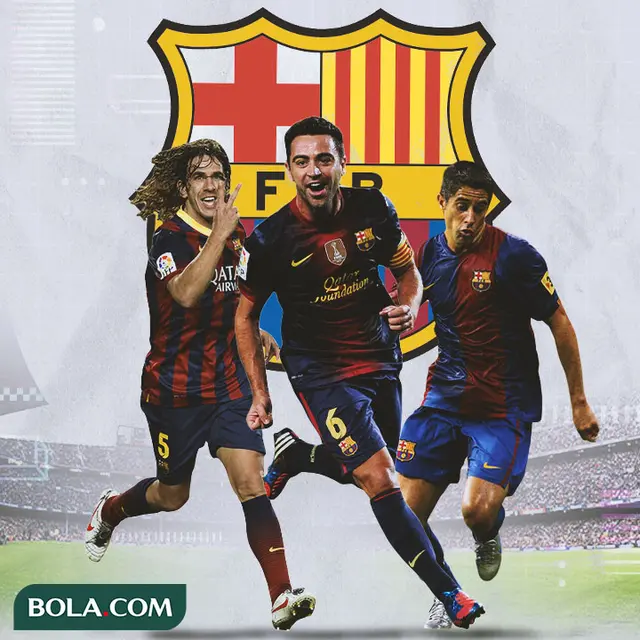 Barcelona - Carles Puyol, Xavi, Sylvinho