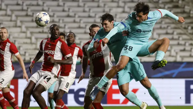 Foto: Habis Cetak Gol di Stadion Manahan, Marc Guiu Catatkan Gol Peradana di Liga Champions Bareng Barcelona