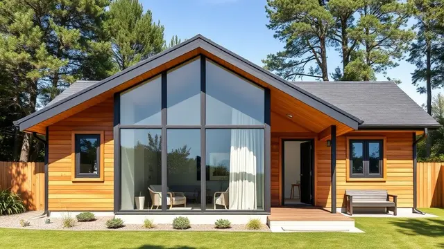 Desain Rumah Satu Lantai dengan Atap Miring