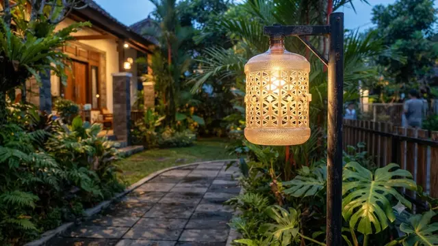 Ide Kap Lampu Jalan dari Galon Bekas