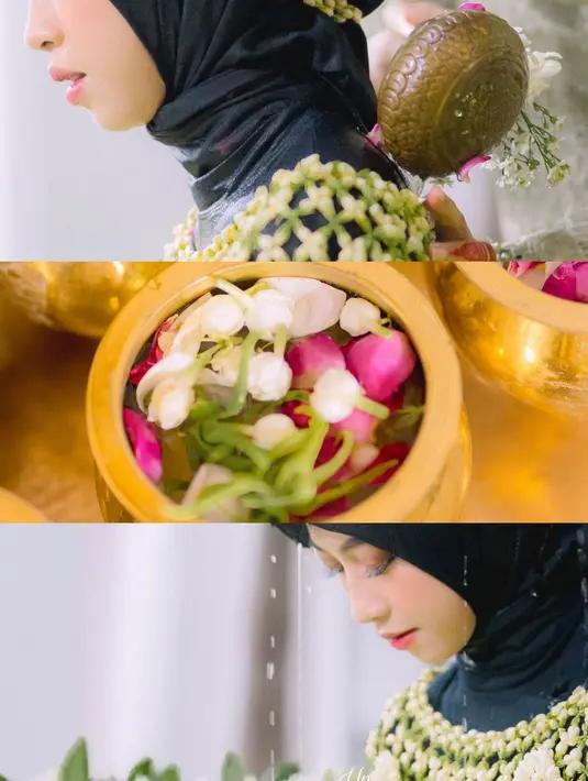 Momen siraman Adiba Khanza. [Foto: Instagram/hijazpictura]