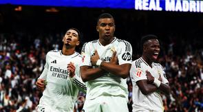 Real Madrid - Jude Bellingham, Kylian Mbappe, Vinicius Junior (Bola.com/Adreanus Titus)