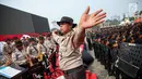 Prajurit Polri melatih orkestra jelang acara HUT Polri yang ke-71 di Monas, Jakarta, Jumat (7/7). Hut Polri tersebut akan dirayakan tanggal 10 Juli mendatang dengan dihadiri oleh Presiden Joko Widodo. (Liputan6.com/Faizal Fanani)