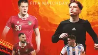 FIFA Matchday - Timnas Indonesia Vs Argentina_Elkan Baggott, Jordi Amat Vs Alejandro Garnacho, Julian Alvarez (Bola.com/Adreanus Titus)