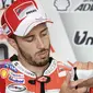 Pembalap Ducati, Andrea Dovizioso usai latihan bebas MotoGP Jerman 2017 di Sirkuit Sachsenring. (Hendrik Schmidt/dpa via AP)