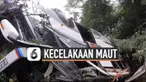 Proses evakuasi korban bus terjun ke jurang di Sumedang berjalan menegangkan. Sebagian korban sulit dikeluarkan dari bus karena badannya tertindih.