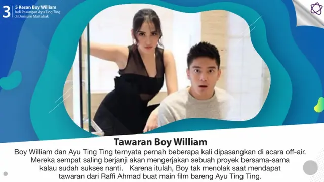 [Bintang] 5 Kesan Boy William Jadi Pasangan Ayu Ting Ting di Dimsum Martabak