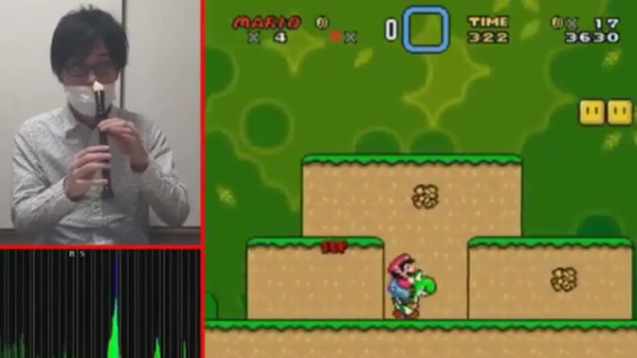 Wow, Pria Ini Memainkan Game Super Mario Dengan Hidungnya
