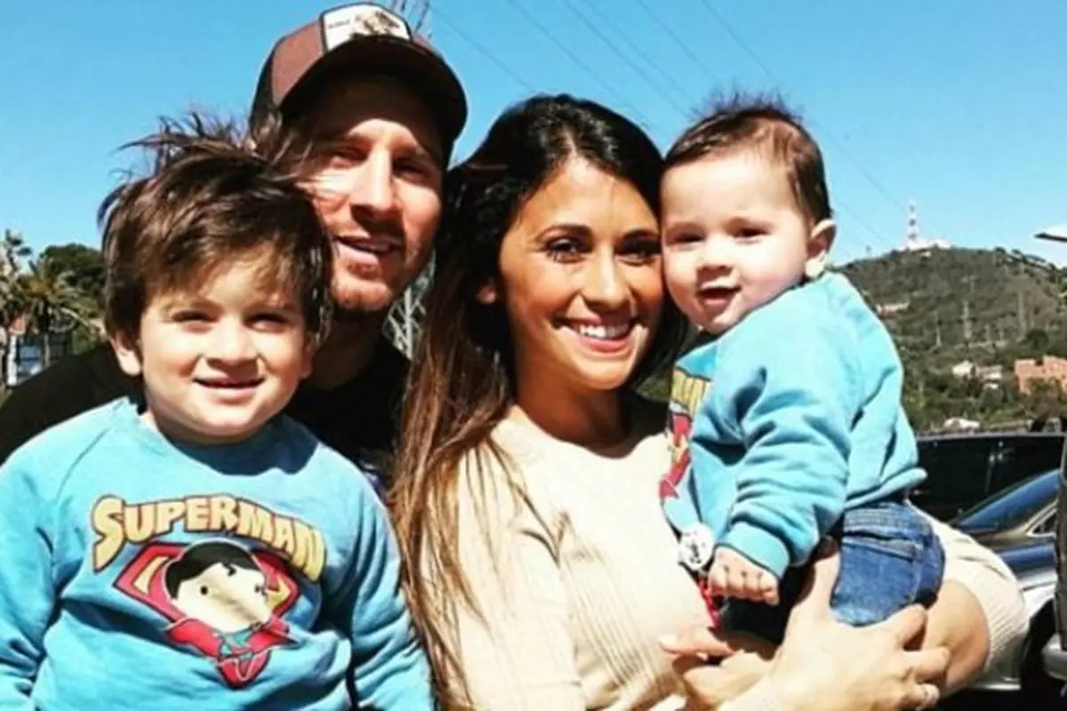 Lionel Messi dan keluarganya 