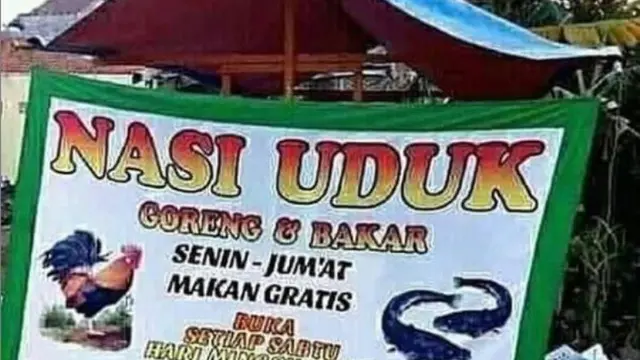 Warung Nasi Uduk Pasang Spanduk Makan Gratis Tapi Justru Bikin Emosi