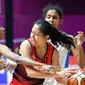 Timnas basket putri Indonesia lolos ke babak perempat final Asian Games 2018 setelah mengalahkan India dengan skor 69-66 pada pertandingan yang digelar di Hall Basket Gelora Bung Karno, Kamis (23/8/2018). (INASGOC/Rocky Padila)