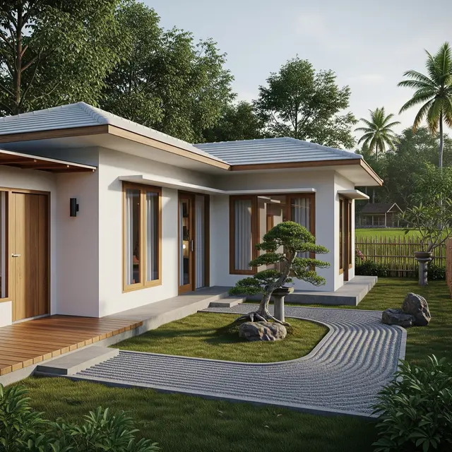 9 Desain Rumah Sederhana Konsep Zen Jepang di Desa, Harmoni Alam