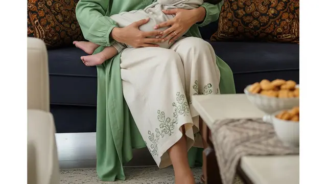 Model Baju Lebaran untuk Ibu Menyusui (AI)