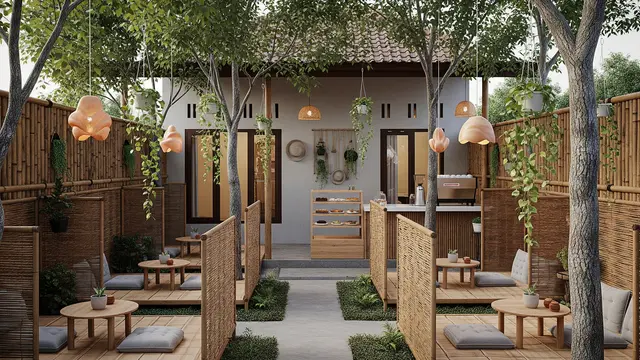 Model Cafe Minimalis Depan Rumah