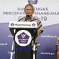 Juru Bicara Pemerintah Untuk Penanganan COVID-19, Achmad Yurianto pada konferensi pers update Corona di Graha BNPB, Jakarta, Rabu (15/4/2020). (Dok Badan Nasional Penanggulangan Bencana/BNPB)