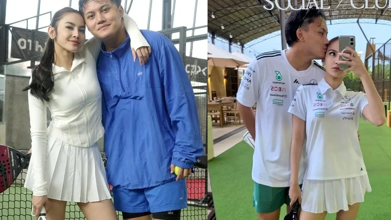 Potret Padel Couple Outfit ala Mahalini dan Rizky Febian, Kompak & Stylish di Lapangan