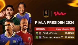 Jadwal Live Piala Presiden 2026 - Semifinal: El Clasico Indonesia vs Derbi Jawa Timur di Vidio